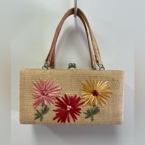Gymboree Woven Clutch with Floral Embroidery Little Hula Girl Collection